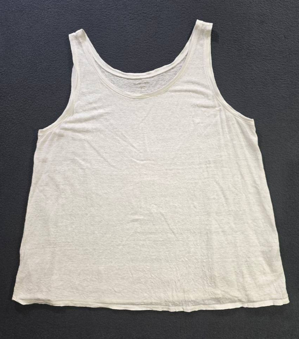 EILEEN FISHER Organic Linen Jersey Scoop Neck Tank top Women’s XL Luxury A010197